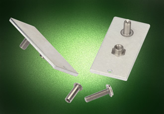 Concealed-head self-clinching studs provide permanent mating threads 